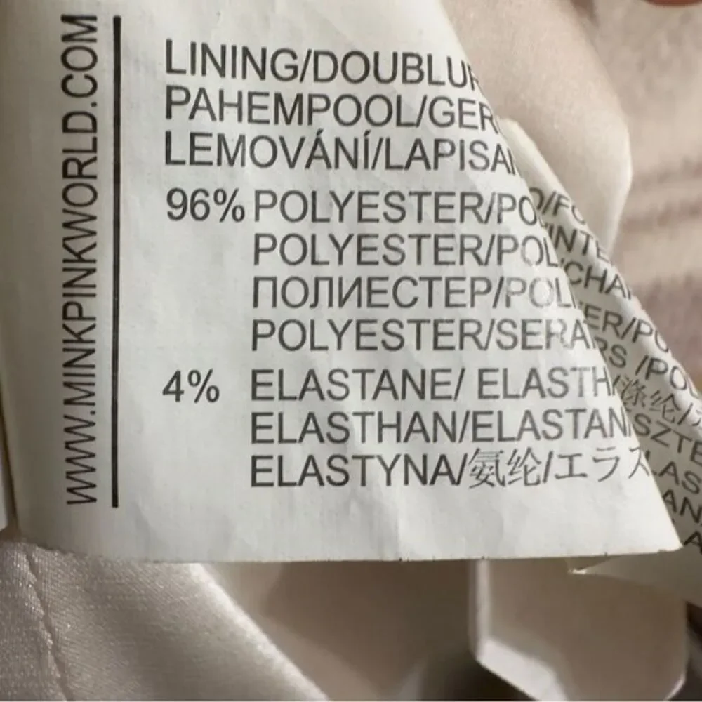 REVOLVE MINKPINK‎ IRIS CREAM MULTI PLAID LONG COAT XL